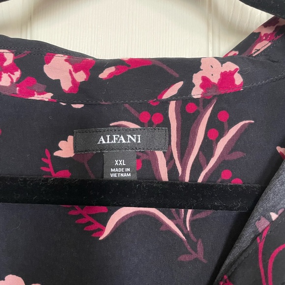 Alfani Pink Floral Long Sleeve Button Down Size XXL - Picture 5 of 7